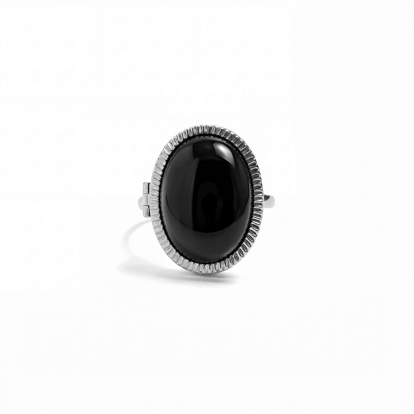 Anillo Medallón Personalizado con Piedras Semipreciosas