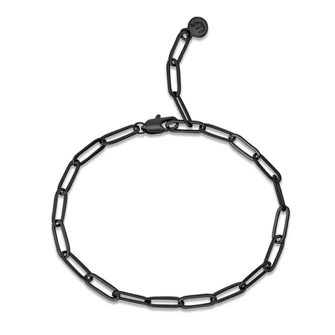 Paper Clip Chain Bracelet – Black