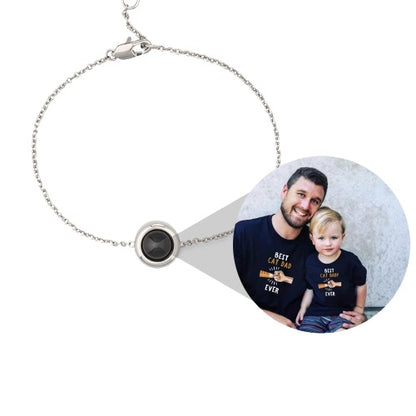 Pulsera con foto de cadena tipo cable personalizada