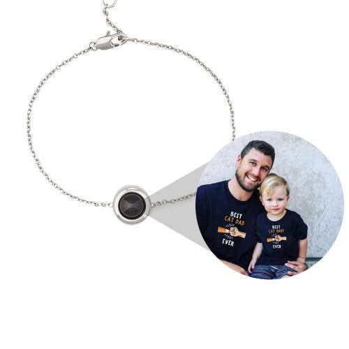 Pulsera con foto de cadena tipo cable personalizada