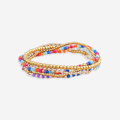 Set estivo di bracciali a perline da impilare