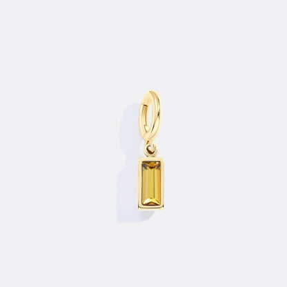 Charm con pietra di nascita baguette delicato
