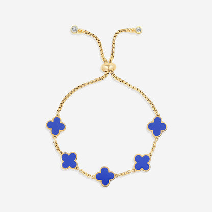 Bracciale smaltato a quadrifoglio