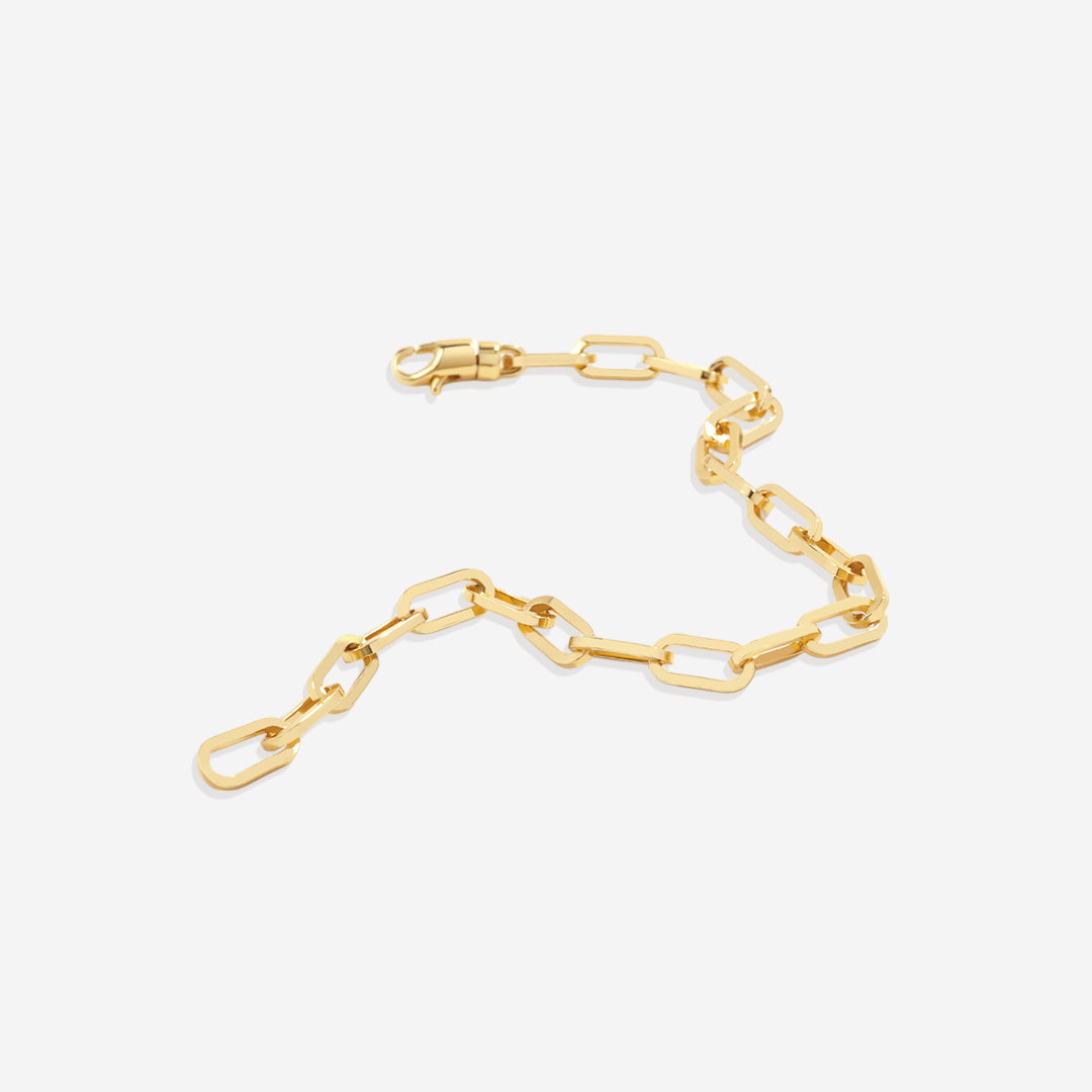 Bracciale a catena tipo paperclip a maglie aperte