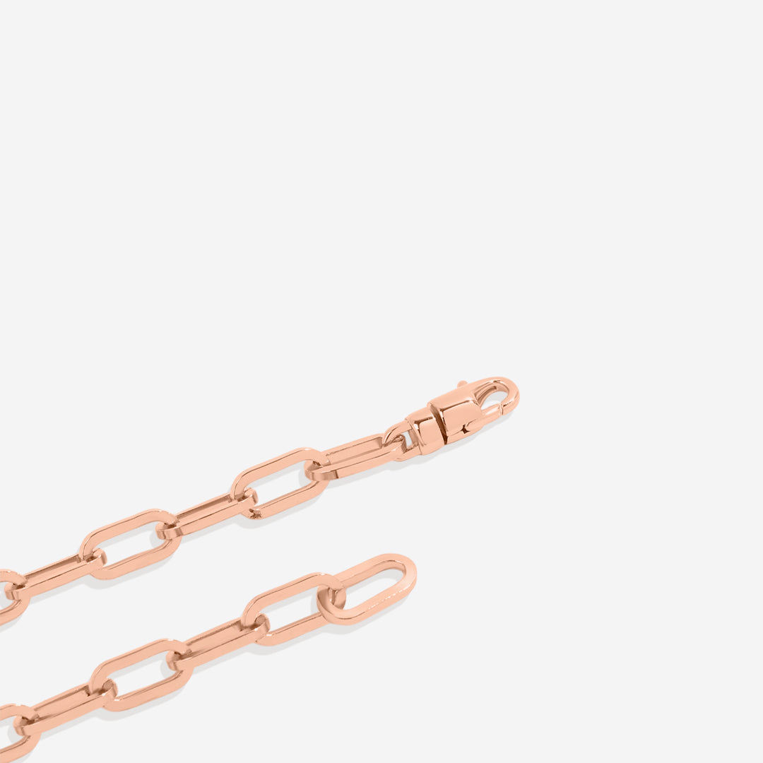 Bracciale a catena tipo paperclip a maglie aperte