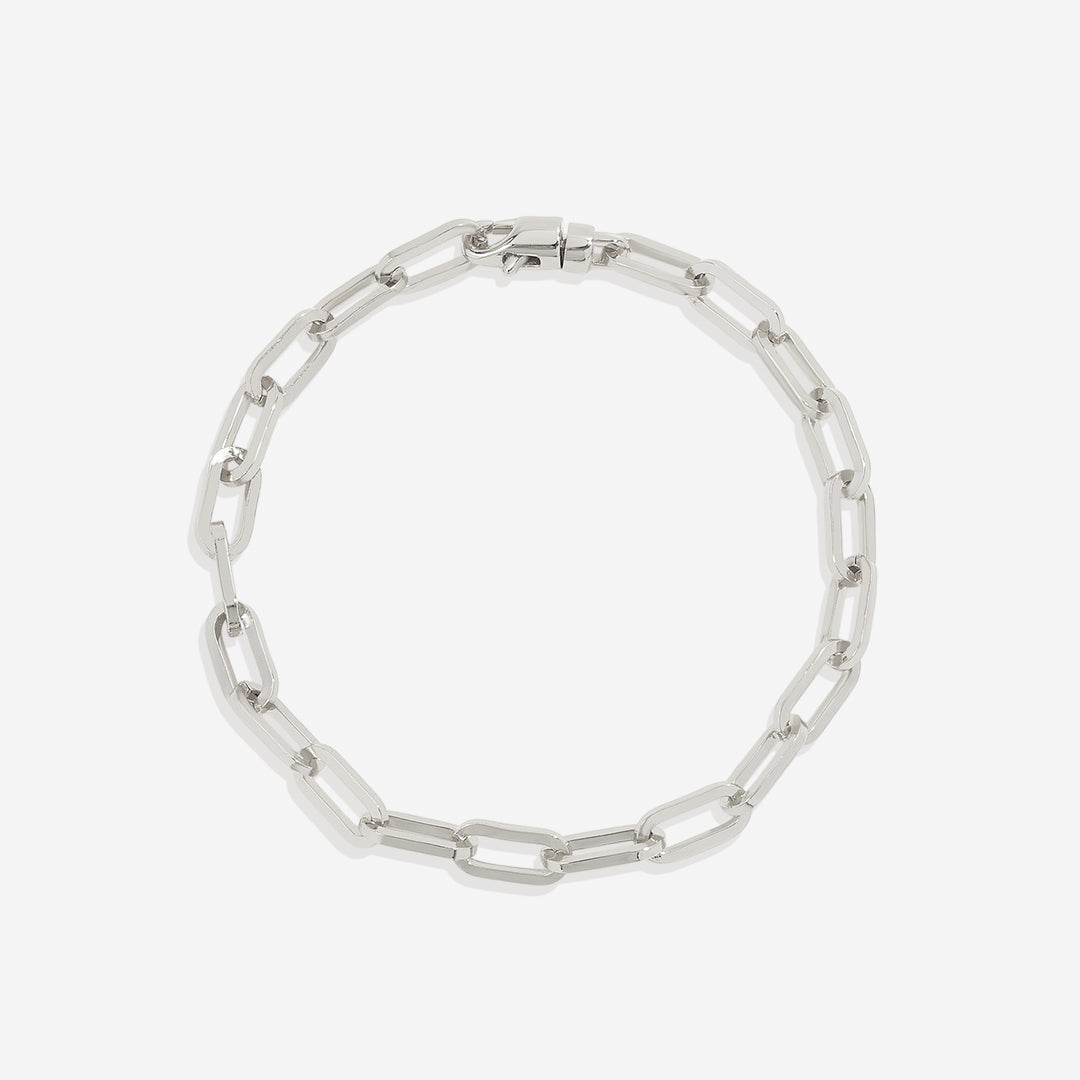 Bracciale a catena tipo paperclip a maglie aperte