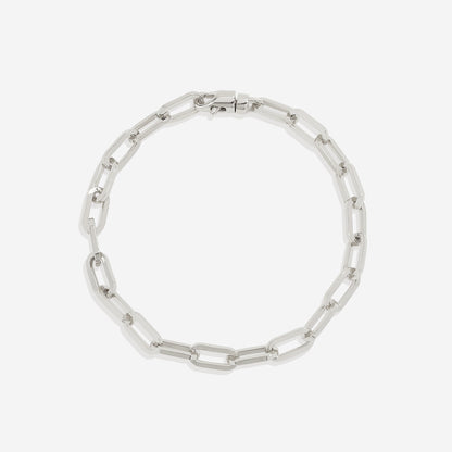 Bracciale a catena tipo paperclip a maglie aperte