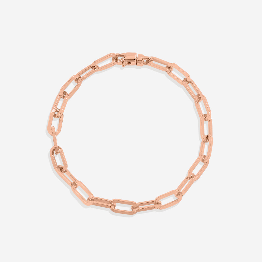 Bracciale a catena tipo paperclip a maglie aperte