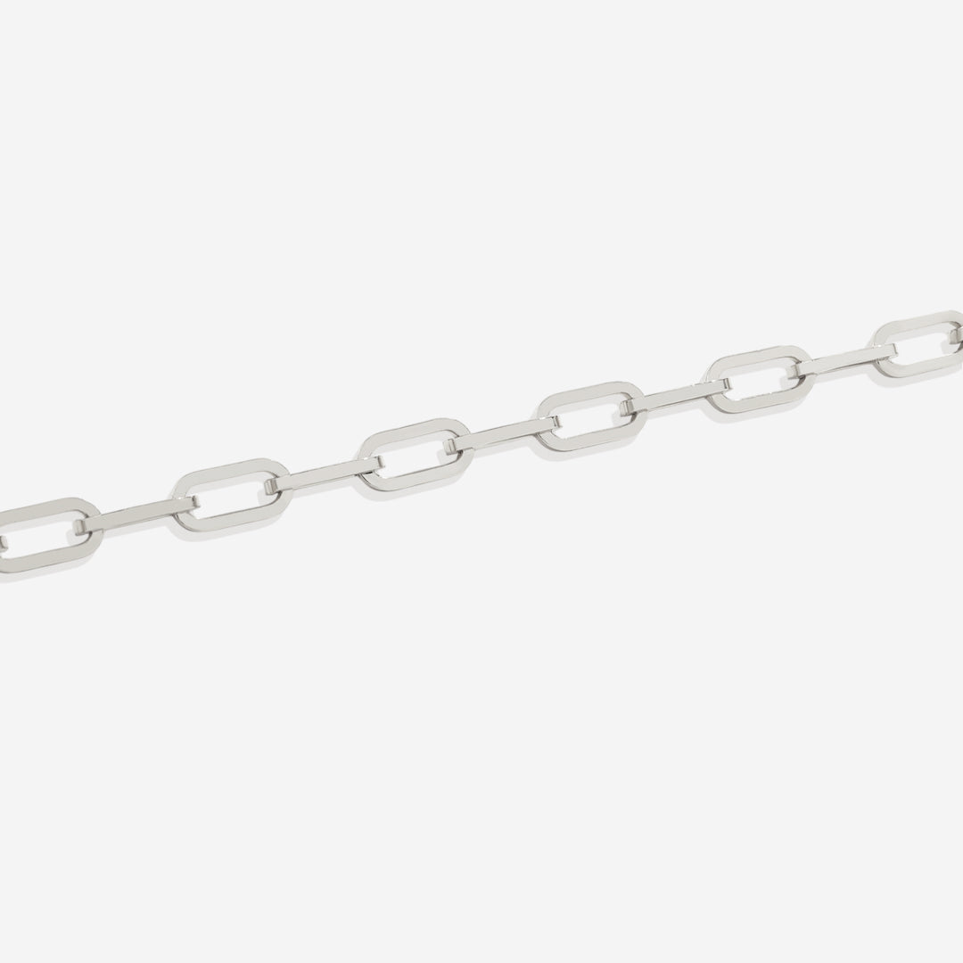 Bracciale a catena tipo paperclip a maglie aperte