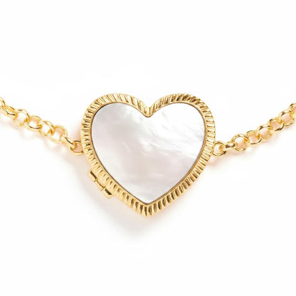 Pulsera relicario personalizada en nácar