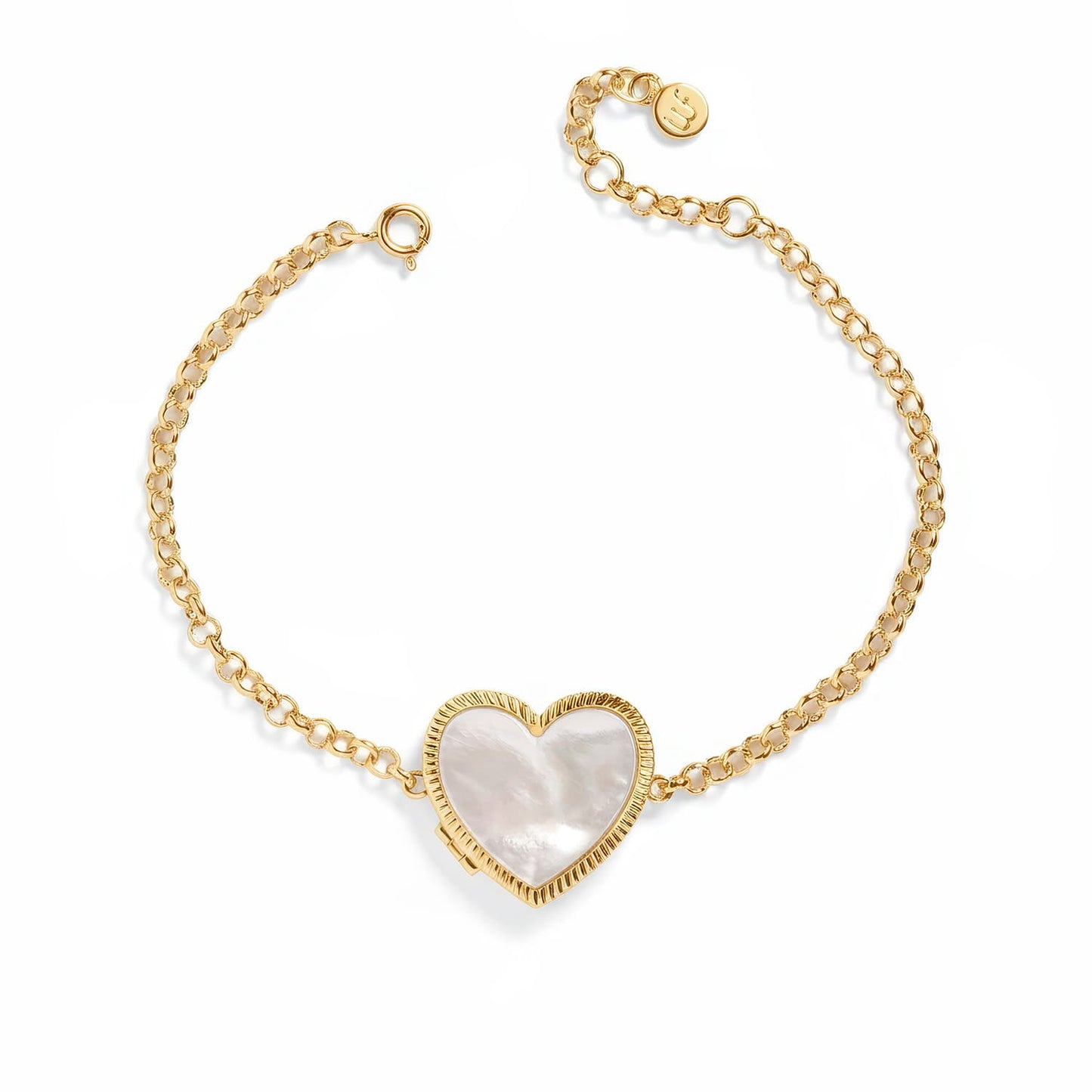 Pulsera relicario personalizada en nácar