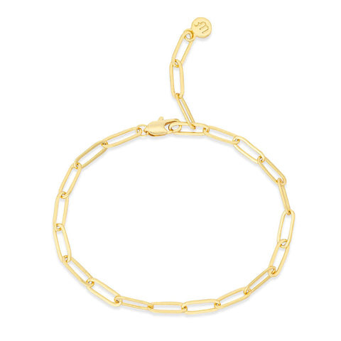 Paper Clip Chain Bracelet – Oro