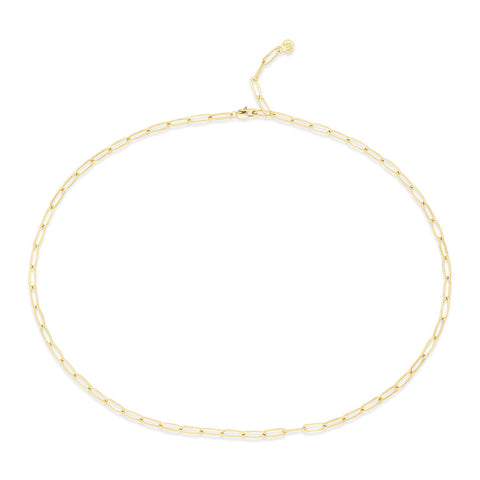 Paper Clip Chain Necklace – Oro