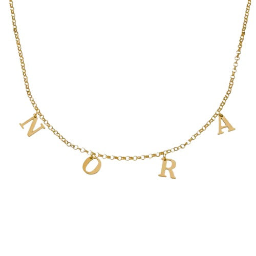 Collar con nombre inicial personalizado