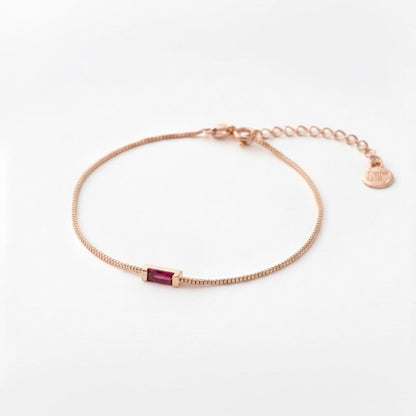 Pulsera arcoíris con piedra de nacimiento