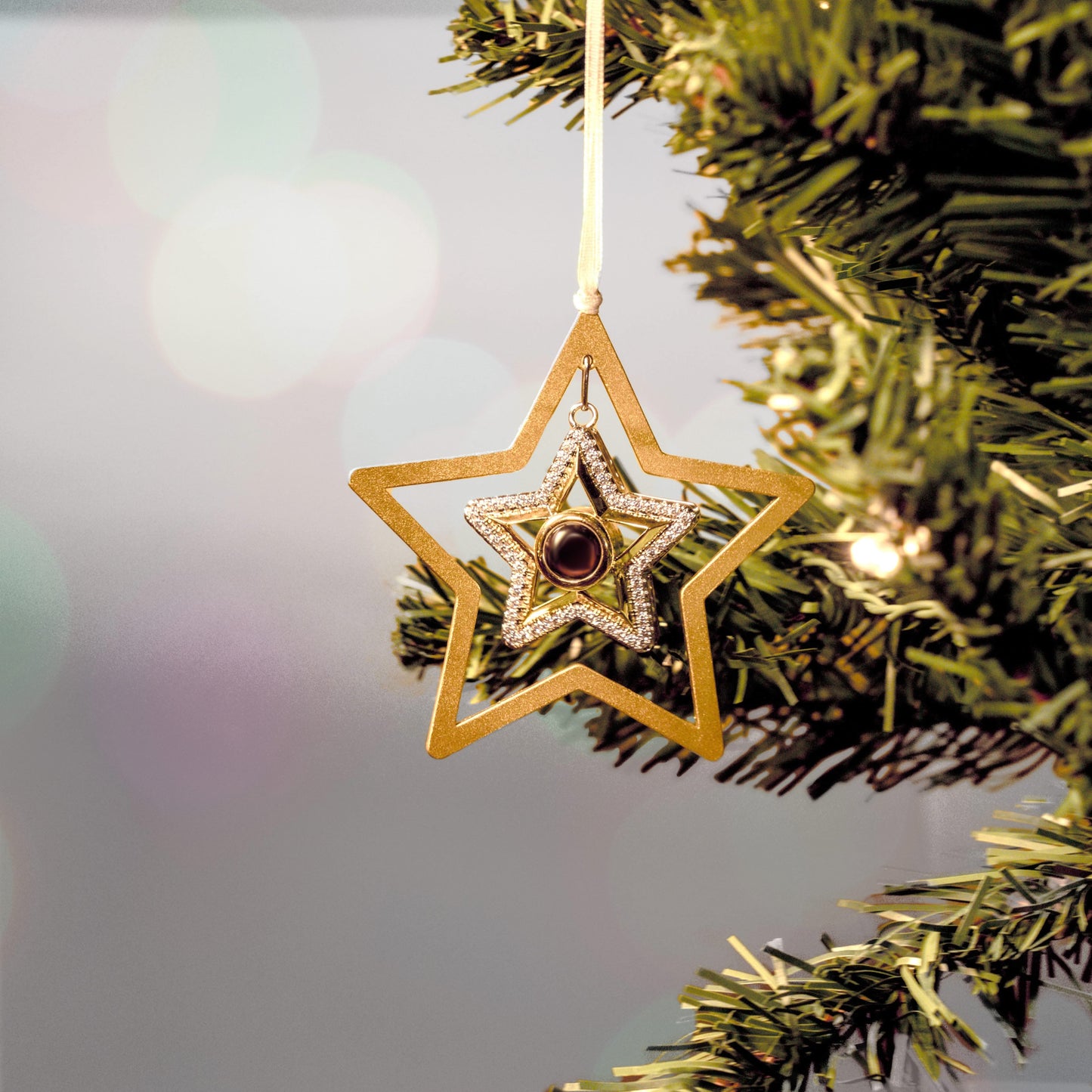 Adorno personalizado con foto de una estrella