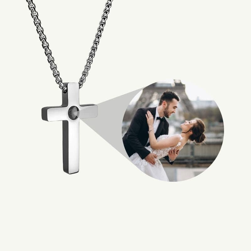 Cross necklace with photo print - PJULAN® - pjulan